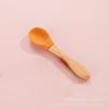 Tazón de arroz de silicona de grado alimenticio con pajita, cuchara con mango de madera, tazón para suplemento alimenticio para niños, vajilla para alimentación, tazón con ventosa para bebé al por mayor