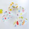 Comercio Exterior Flor de Crisantemo Sol Productos para Bebés Toalla Triangular de Doble Cara Toalla para Babas de Bebé Overlock de Cuatro Hilos Fabricante de Baberos para Bebé