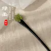2025 Grampo de Cabelo de Madeira Elegante Estilo Chinês com Laço Acessório de Cabelo para Penteado Updo Estilo Chinês Retrô Acessório Feito à Mão