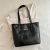 Bolsa Tote Feminina 2024 Nova Bolsa Grande para o Dia a Dia Costura Estilo Western Bolsa de Ombro para Estudantes Universitários