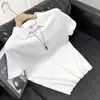 Cardigan de Punto de Moda para Hombre de Verano Ajustado con Cuello en V de Manga Corta, Cardigan de Punto Rayado con Solapa, Camiseta Fina de Seda de Hielo de Media Manga para Hombre