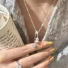 Popular Collar de Moneda de Cobre Cepillado de Xiaohongshu para Mujer, Estilo Nuevo, Lujo Ligero, Sensación de Alta Gama, Moda de Nicho, Cadena Versátil para la Clavícula