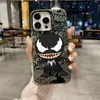 Funda de teléfono con graffiti de Venom de dibujos animados americanos para iPhone 13, funda protectora de anime moderna y genial para chicos, funda mate para Apple 17
