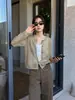 Han Xun Cardigan de Punto Holgado con Cuello Redondo, Malla Hueca Semitransparente, Elegante y de Lujo Casual para Mujer, Modelo Nuevo Otoño 2026 27172