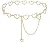 Joyería transfronteriza europea y americana, anillo geométrico hueco sexy y elegante y combinación de cadena para cintura, cadena corporal dulce y fresca estilo playa para mujeres