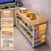 Estante de suelo multicapa para barra de bar, mesa estrecha con estantes, mesa de comedor, mesa divisoria para sala de estar, mesa larga simple de ocio para balcón