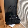 Bolso Retro Transparente de Gran Capacidad Transfronterizo Nuevo Otoño e Invierno 2026 Bolso de Hombro y Axila de Gamuza Bolso de Mano