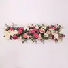 Nueva Decoración de Boda: Arreglo Floral de Rosas, Arco de Hortensias, Pasarela Floral, Guía de Camino Floral, Flores de Seda para Boda, Producto Terminado, Arreglo Floral de Mesita de Noche