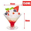 Taza para Pastel Mousse Taza Cuadrada Mesa de Postres Taza Inclinada para Pudín y Gelatina Tiramisú Taza de Salvado de Trigo Taza Desechable de Plástico