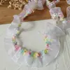 Accesorios con Adorno de Encaje Materiales DIY Decoración Ropa de Muñeca Cinta Volantes Pliegues Soporte Hecho a Mano Abanico