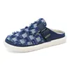 Calçados Masculinos de Verão Respiráveis de Tamanho Grande para Cruzamento de Fronteiras, Meia-Bota Heelless Meio Copo, Sandálias Slip-On Leves tipo Beanie para Homens 47