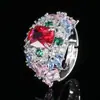 Huayoumei Joyería Nueva Joyería de Anillo Caibao Moda Transfronteriza Europea y Americana Lujo de Gama Alta Versátil Estilo Femenino
