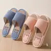 Pantuflas de Lino Transpirables para Mujer, Uso en Casa en Todas las Estaciones, Anti-Olor, Silenciosas, Cómodas, Antideslizantes, Pantuflas Suaves de Suela para Pareja para Primavera y Otoño, de Hombre