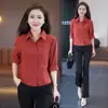 Camisa de Manga Comprida para Mulheres 2026 Nova Coleção Primavera e Outono Slimming e Elegante Casual com Design Estiloso e Simples Camisa Tendência