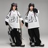Ropa de Hip-Hop Infantil de Moda Primavera y Otoño Sudadera de Marca de Moda Hip-Hop para Niños Traje Ropa Suelta de Hip Hop para Niños para Actuación