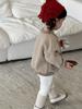 Conjuntos de Outono e Inverno para Crianças Estilo Coreano Roupas Infantis Roupas de Bebê Novo Conjunto de Moletom Grosso e Leggings para Meninas de Final de Outono