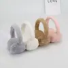 Orejeras Cálidas de Invierno para Mujer Estilo Coreano Lindas Orejeras para Estudiantes Protección para los Oídos Bolsas para los Oídos de Felpa Anticongelante Ajustables Orejas de Conejo