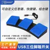 Teclado con Pedal de Pie USB para Juegos Pubg, Teclas de Acceso Directo Personalizables de un Solo Toque, Interruptor de Pie para Ratón y Teclado, Pedal de Pie de Tres Teclas