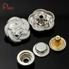 Lujo Ligero Gama Alta Estilo Europeo y Americano Nueva Chaqueta de Mezclilla Acolchada con Botones a Presión Botones Ocultos Fabricante Directo Venta al por Mayor Botones a Presión con Pedrería