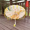Guarda-chuva de Papel de Óleo Pétala Borla Clássico Meninas Dança Desempenho Adereços Dinastia Han Guarda-chuva de Fotografia Decoração Cheongsam Guarda-chuva Infantil