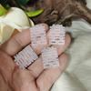 Brincos de imitação de resina de jade estilo chinês de resina de palavra feliz acessórios faça você mesmo acessórios de pingente kawaii