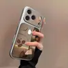Capa Urso de Bolinhas Adequada para Capa de Celular Iphone17 16/14Pro Apple 13Pro Superfície Espelhada 15Promax17A