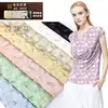 Vestido de verano tela de vestido bordado plano Hoja de Arce tela con bordado de malla tela con bordado tridimensional