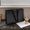 Bolsa Tote de Tecido Não Tecido Espessado com Botões de Pressão, Bolsa de Mão de Grande Capacidade, Sacola para Loja de Roupas, Pode Ser Impressa com Logo, Sacola de Presente Ecológica