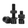 Juego de Tornillos y Tuercas Hexagonales de Acero al Carbono Grado 8.8 con Cabeza de Taza Negra M4M5M6M8M10M12