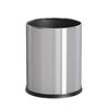 Cubo de basura grande para habitación de hotel, redondo, sin tapa, directamente al dormitorio, sala de estar del hogar, baño, cubo de basura de acero inoxidable