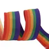 Cinta de polipropileno intercolor arcoíris, tejido integrado de hilo teñido de alta densidad, ancho 1 cm-5 cm, totalmente disponible