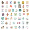 50 Adesivos de Graffiti com Citações Inspiradoras Coloridas para Sobriedade para Capas de Celular, Tablets, Garrafas de Água, Cadernos, Decalques à Prova d'Água