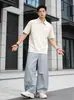 Calça Wide Leg Listrada Vertical Retro Japonesa para Homens, Novo Estilo Primavera/Verão, Calça Balloon Fluida, Calça Longa Casual Solta para Mulheres, Tendência