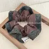 Goma de pelo rizada vintage a rayas estilo coreano para otoño e invierno, coleta para el pelo de mujer, goma para coleta, accesorio para el pelo