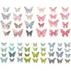 Paquete de Pegatinas Impermeables para Mascotas Mariposa Colorida con Lámina Dorada, Pegatinas DIY Holográficas Láser 3D para Decoración de Diarios y Collages