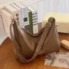 Bolsa de Gran Capacidad Bolso de Hombro de Moda Bolso Tote Casual para Mujer Bolso de Hombro Simple de Cuero Suave Bolso Grande Bolso Cruzado