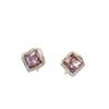 Pendientes Cuadrados Geométricos de Alta Gama Estilo Francés Tachonados con Diamantes, Diseño Nuevo, Modernos, Versátiles, Elegantes y Sofisticados