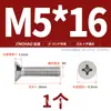 Tornillos de Acero Inoxidable Jinchao 201 Tornillos de Cabeza Avellanada Tornillos para Máquina de Ranura Cruz Tornillos de Cabeza Plana M3M4M5M6M8