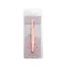 Pinza para cejas de acero inoxidable con peine boca oblicua oro rosa 1.2 de grosor pinzas para cejas pinzas depiladoras para vello facial pinzas para barba herramientas de belleza para cejas