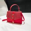 Bolsa Pequena Quadrada Transversal de Ombro Único da Moda Tendência Bolsa Feminina Retrô Elegante 2025 Nova Primavera Texturizada Versão Coreana Bolsa de Mão