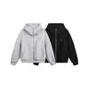 North Boundary Ropa para Hombre Estilo Americano Marca de Tendencia Otoño 2025 Nuevo Cárdigan Pesado de Cuello Alto Sudadera con Capucha Chaqueta Bordada para Hombre