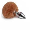 Plug anal de bola de pelo removível sm metal cauda de gato cachorro coelho ferramenta de sexo anal de tribunal traseiro feminino para adultos