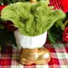 Venda Quente Transfronteiriça Bastões de Pelúcia Espirais Verdes Enfeites Decorativos de Natal para Vasos Inserções de Bastões Torcidos de Pelúcia