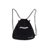 Nueva mochila de cordón dulce y fresca de lunares, versión coreana, estilo ins, gran capacidad, simple y versátil