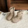 Botas para niña, Botas tipo Martin para niño, Nuevo estilo otoño e invierno 2026, Forradas de felpa, Botas hasta la pantorrilla para niña, Botas de piel estilo Birkenstock