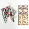 Nuevo Pañuelo de Seda Estampado Digital de Sarga a Doble Cara para Mujer Pañuelo de Flores de Alta Gama Transfronterizo Pañuelo Cuadrado Dulce Fresco para el Pecho Personalizado