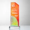 Trofeo de Cristal de Color Oleada Creativa Atmósfera de Alta Gama Reunión Anual Concurso de Premios al Personal Destacado Para Ganar el Campeonato