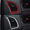 Adecuado para 07-15 Audi Q7 ventilación de desempañador de fibra de carbono pegatinas decorativas accesorios de modificación interior