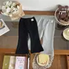 QK263016 Calça Infantil 2026 Chegada de Outono Cintura Elástica para Meninas Estampa Completa de Bolinhas Calça Longa Flare
