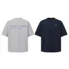 Yidao Vintage 2026 Verano Estilo Japonés Moderno Exterior Clásico Holgado Estampado de Espuma Manga Corta Gruesa Camiseta con Letra